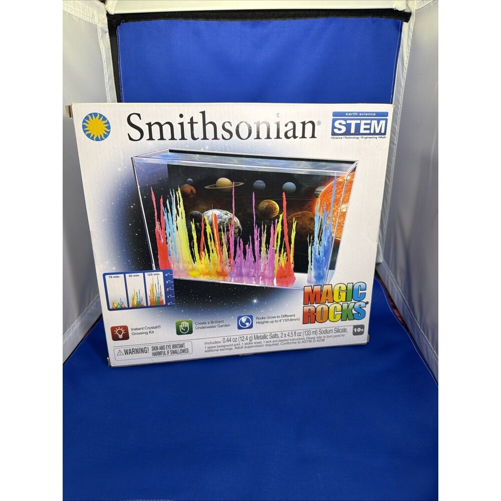 NEW SMITHSONIAN STEM MAGIC ROCKS INSTANT CRYSTAL GROWING KIT 52381 EARTH SCIENCE